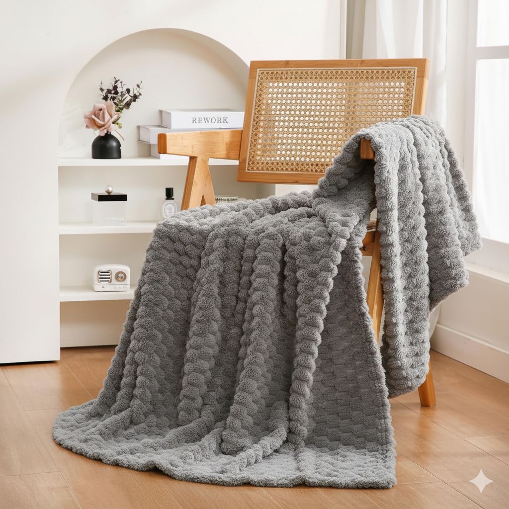 Cobijas piel de ángel Diseño Hexagonal