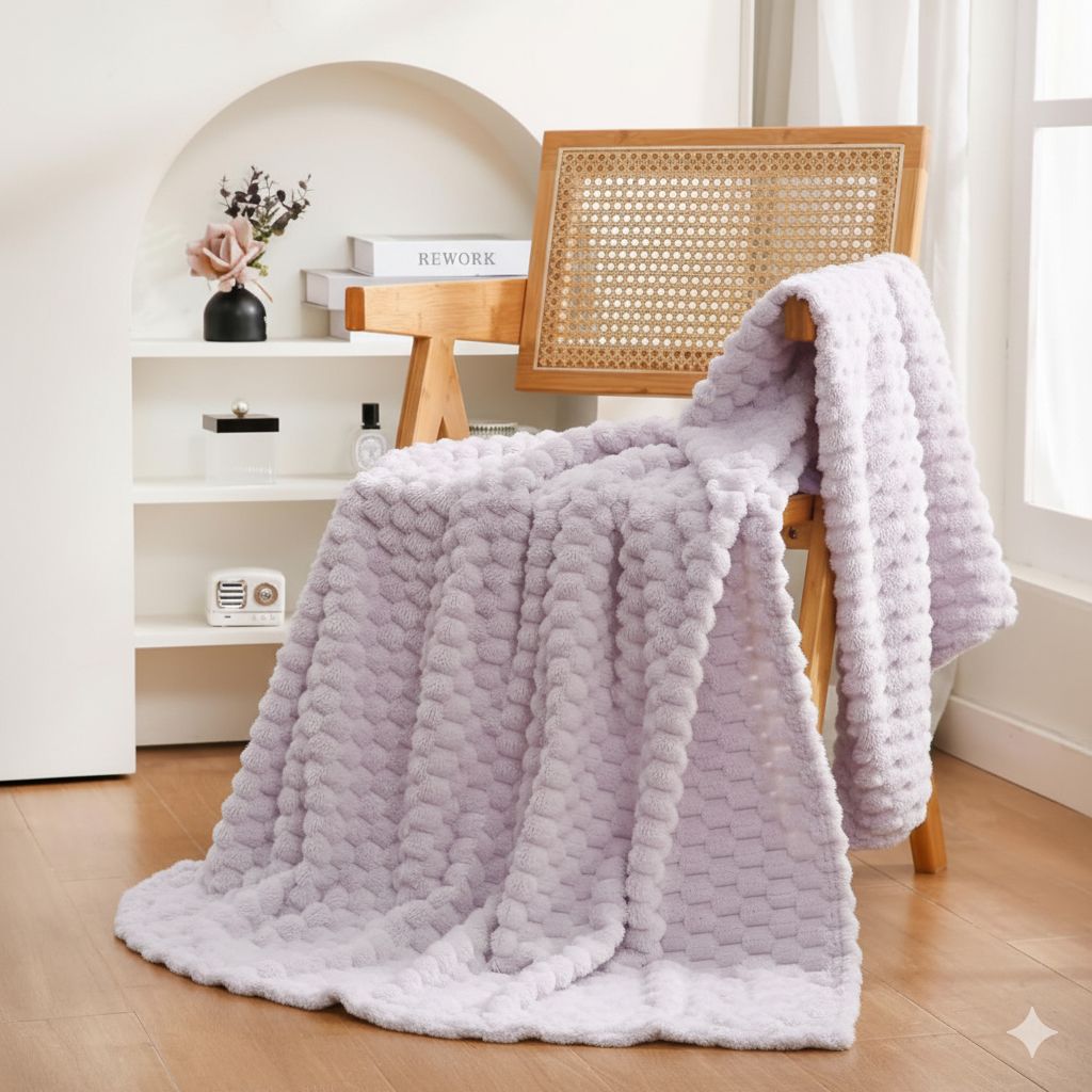 Cobijas piel de ángel Diseño Hexagonal