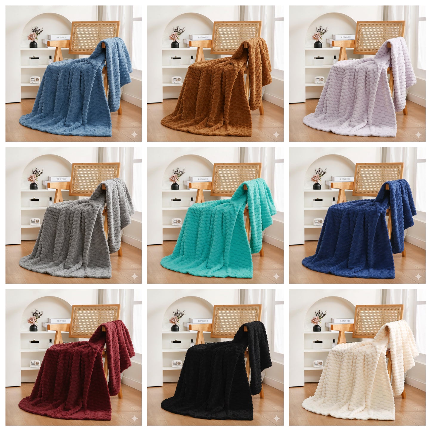 Cobijas piel de ángel Diseño Hexagonal