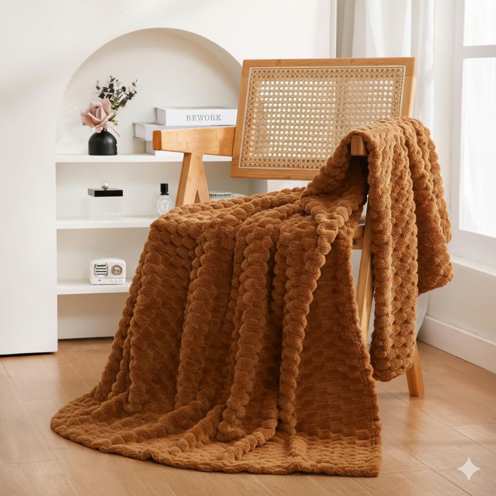 Cobijas piel de ángel Diseño Hexagonal